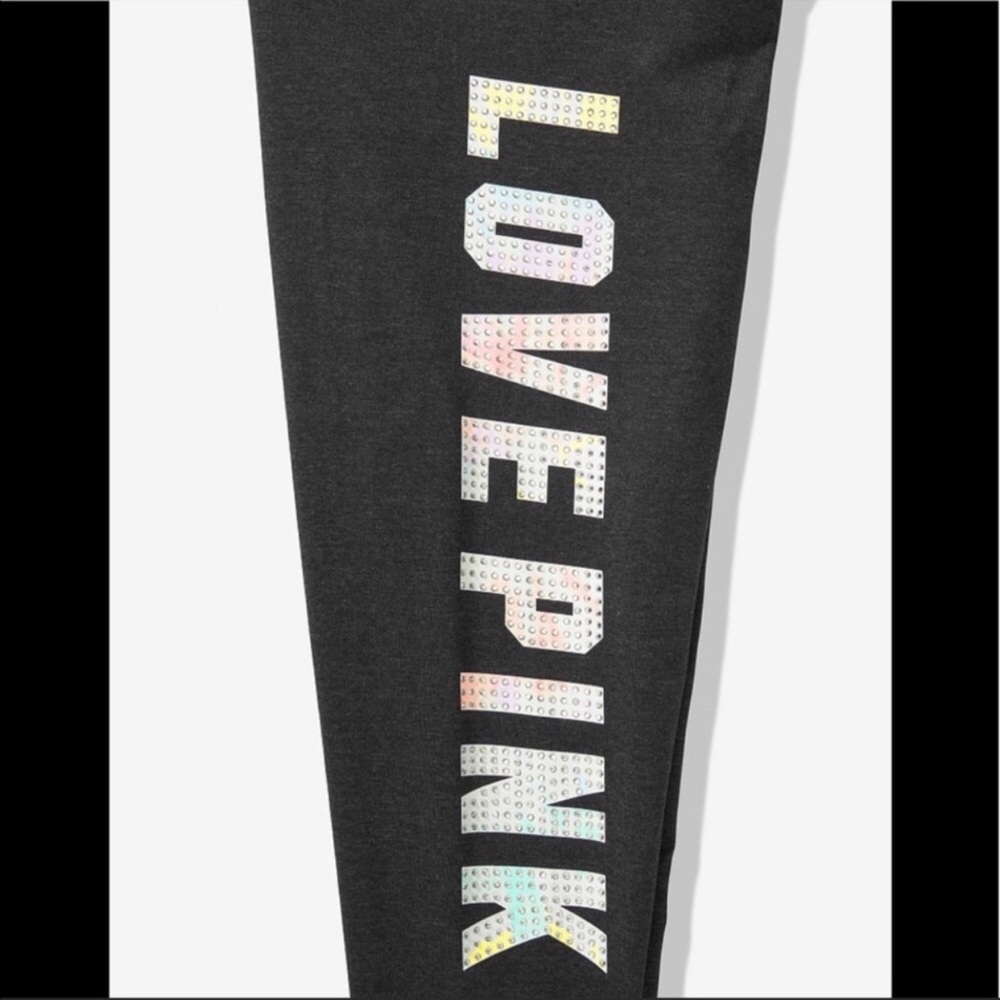 NWT VS PINK BLING PASTEL WATERCOLOR LEGGINGS - Picture 2 of 5